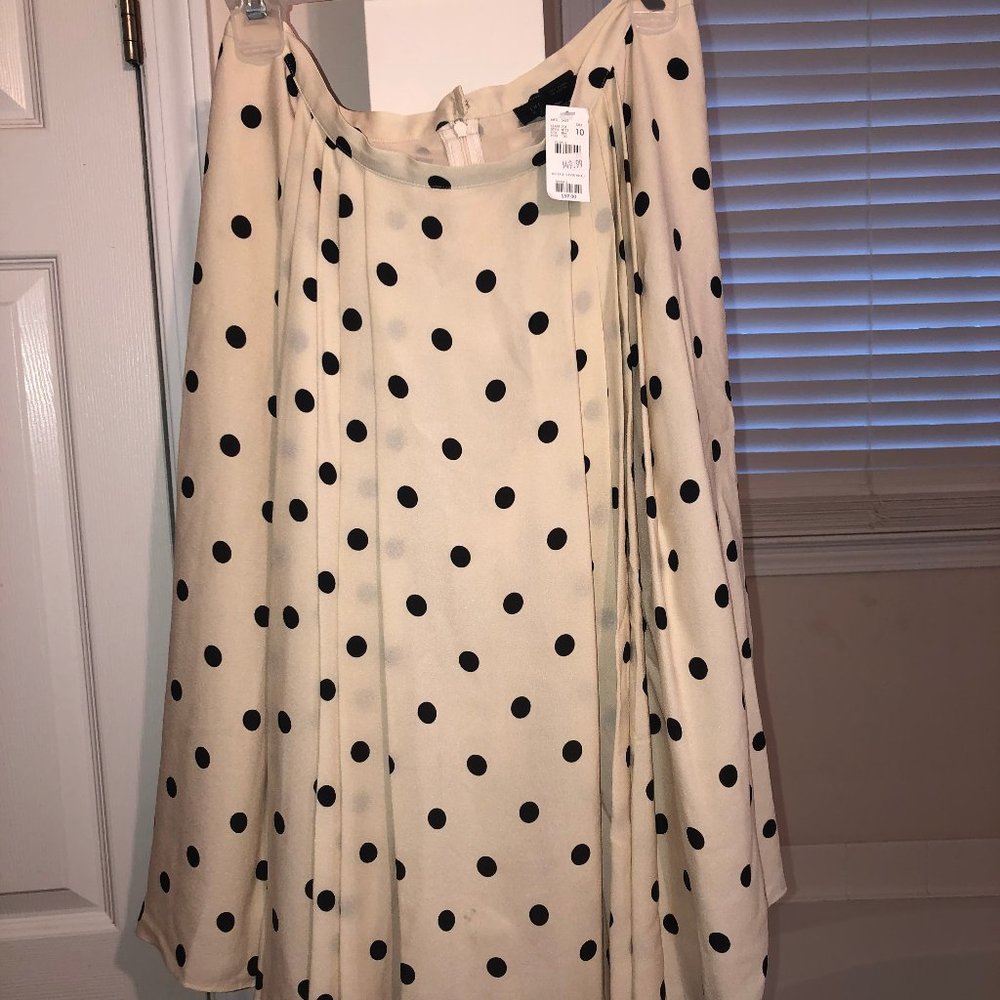 The Limited Silk Polka Dot Skirt.